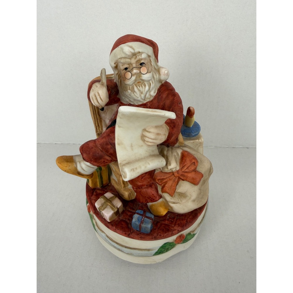 Vintage‎ Musical Santa Figurine Red Christmas Decor